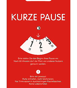 Abbildung der Pausenparkscheibe Abbildung der Pausenparkscheibe