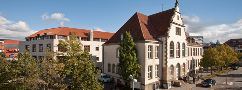 Bibliothek Alte Münze, Blick vom Ledenhof, Foto: Stephan Schute / Universitätsbibliothek